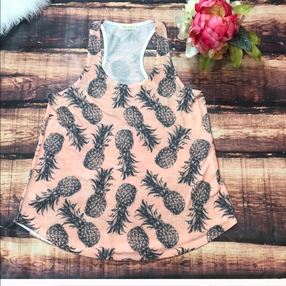 LAST ONE Pink Pineapple Loose Fit Soft Tank - Picture 5 of 8